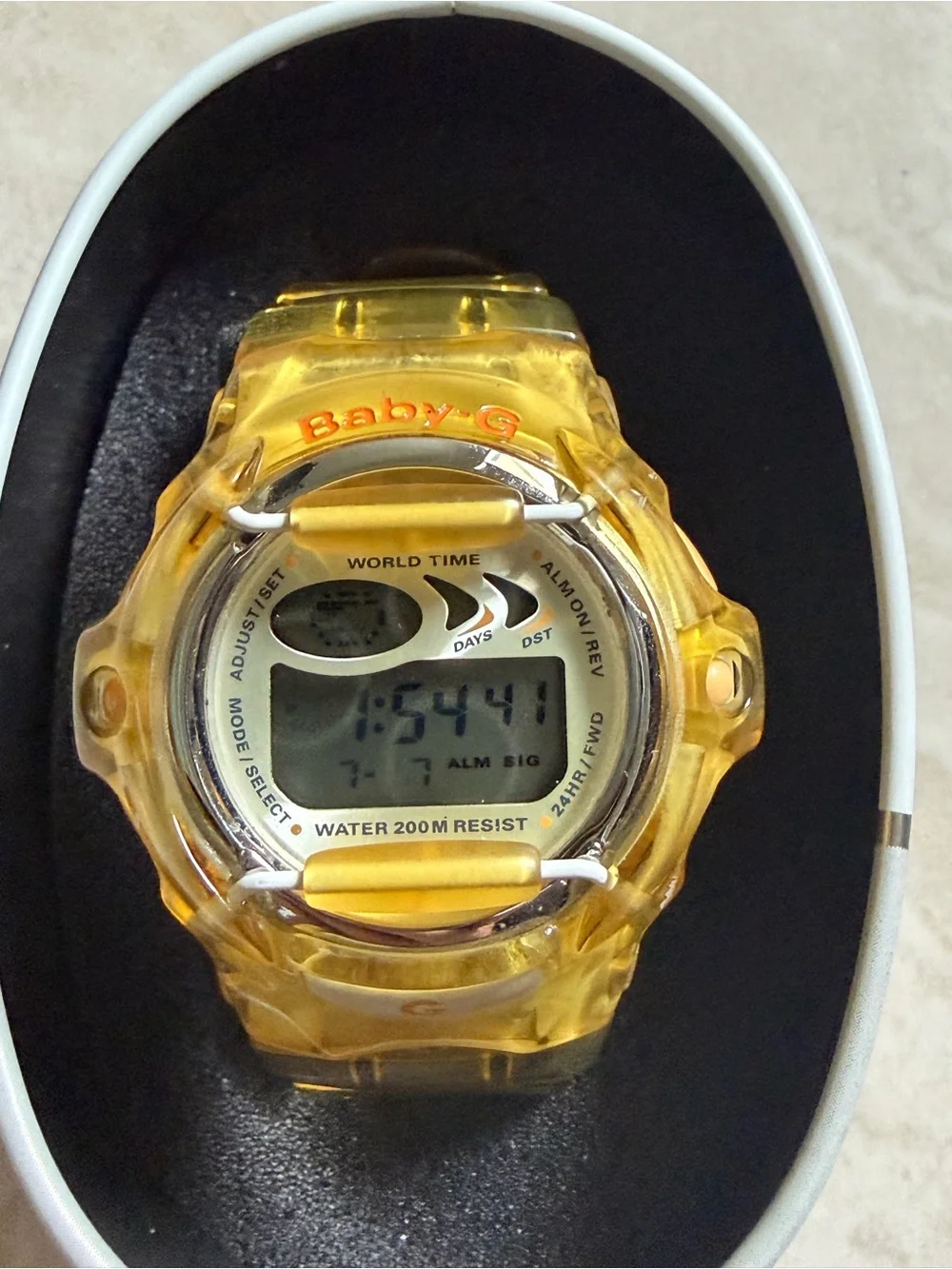 Casio Baby-G Transparent Yellow Digital Sport Watch